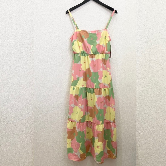 SOCIAL STANDARD by Sanctuary Smocked Back in Fiesta Floral Summer Dress Size S - Picture 4 of 16